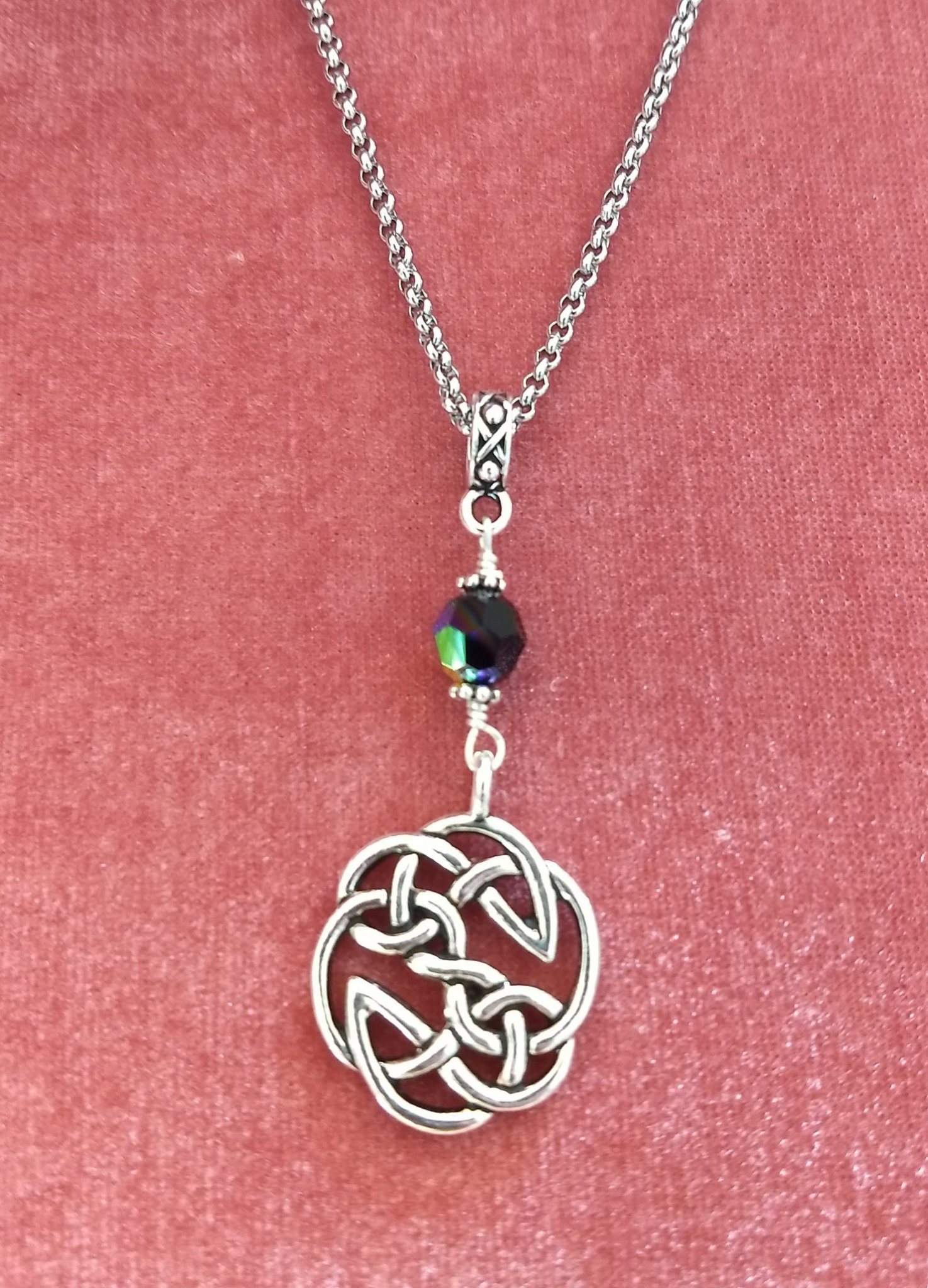 Celtic Infinity Endless Knots with Jet AB Crystal – Lori Rae LLC