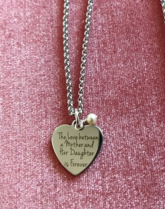 Love between mother and daughter necklace
