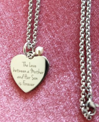 Love between a mother and her son is forever necklace