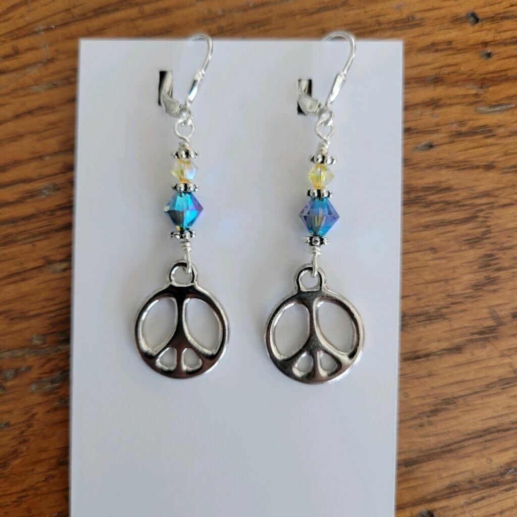 Peace Earrings Silver