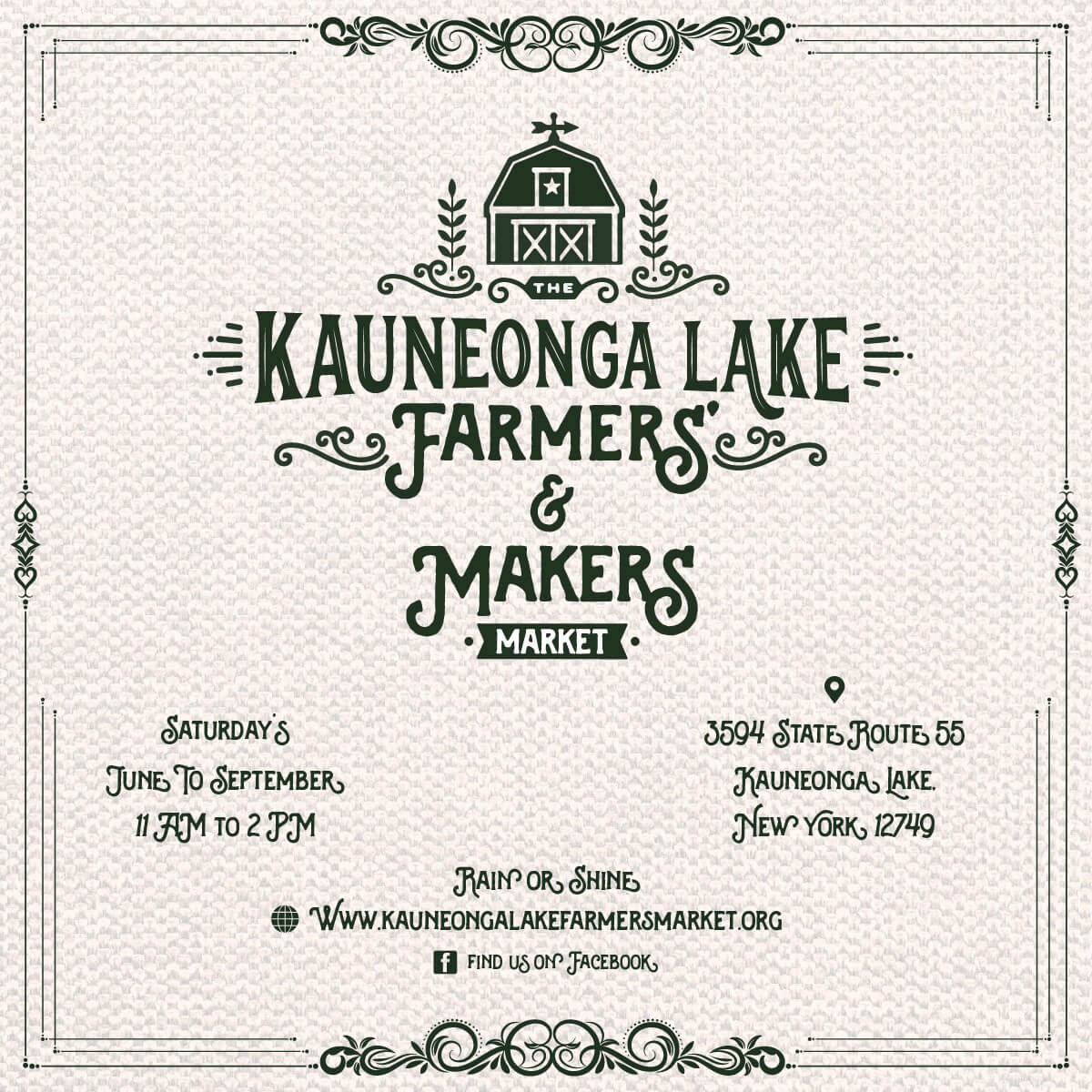 Kauneonga Lake Farmers Market postcard